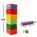 Multi-Color Mini Tumbling Timbers, Wooden Blocks Stacking Game - Three-Wins Imports, LLC