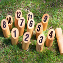Backyard 12 Numbered Pins Yard Game Set for Outdoor Lawn Throwing Toss Game