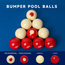 2 1/8" Set of 10 White/Red Professional Regulation Size Bumper Pool Ball