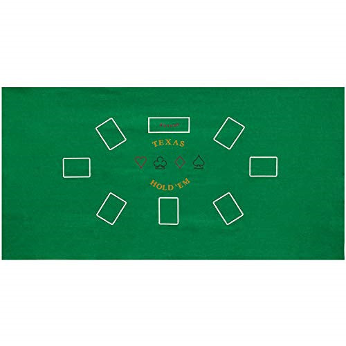 36"x72" Green Professional Texas Hold'em Portable Casino Tabletop Felt Layout Mat Casino Game Cover